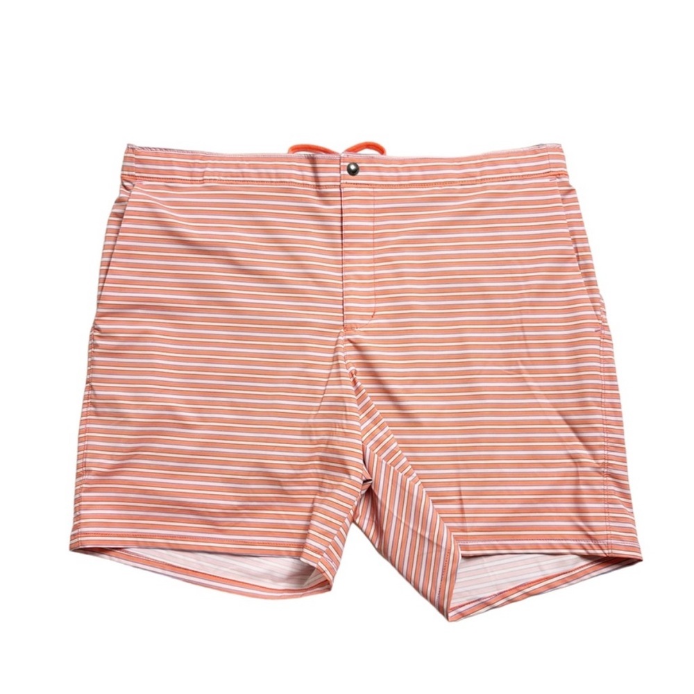 New! Lands End boxer brief lined swim trunks